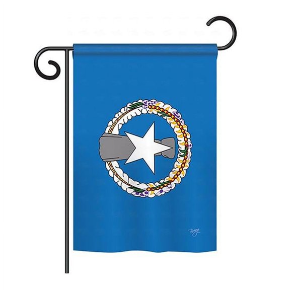 BD-CY-GS-108354-IP-BO-D-US15-BD 13 x 18.5 in. Northern Mariana Islandss Flags of the World Nationality Impressions Decorative Vertical Double Sided Garden Flag Set with Banner Pole
