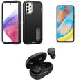 thumbnail image 1 of BD Combo Bundle Case for Samsung Galaxy A53 5G Case - (Black) Tough Rugged Protector Stand Cover with Screen Protectors, Premium Wireless Earbuds, TWS with Charging Case, 1 of 5