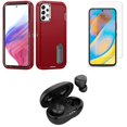 thumbnail image 1 of BD Combo Bundle Case for Samsung Galaxy A53 5G Case - (Red) Tough Rugged Protector Stand Cover with Screen Protectors, Premium Wireless Earbuds, TWS with Charging Case, 1 of 5