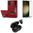 thumbnail image 1 of BD Combo Bundle Case for Samsung Galaxy S23 Plus Case - (Black) Tough Rugged Protector Stand Cover with Screen Protectors, Premium Wireless Earbuds, TWS with Charging Case, 1 of 5