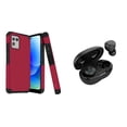 thumbnail image 1 of BD Dual Cover Designed for Moto G Power 5G 2023 Case (Magenta Pink) Shockproof Protector Armor Case with Noise-Cancelling Wireless Earbuds with Charging Case, 1 of 4