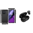 thumbnail image 1 of BD Flexible Cover Designed for OnePlus 11 5G Case - (Black) Slim TPU Armor Carbon Fiber Case with Noise-Cancelling Wireless Earbuds with Charging Case, 1 of 4