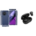thumbnail image 1 of BD Flexible Cover Designed for OnePlus 11 5G Case - (Dark Navy Blue) Slim TPU Armor Carbon Fiber Case with Noise-Cancelling Wireless Earbuds with Charging Case, 1 of 4