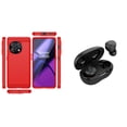thumbnail image 1 of BD Flexible Cover Designed for OnePlus 11 5G Case - (Red) Slim TPU Armor Carbon Fiber Case with Noise-Cancelling Wireless Earbuds with Charging Case, 1 of 4