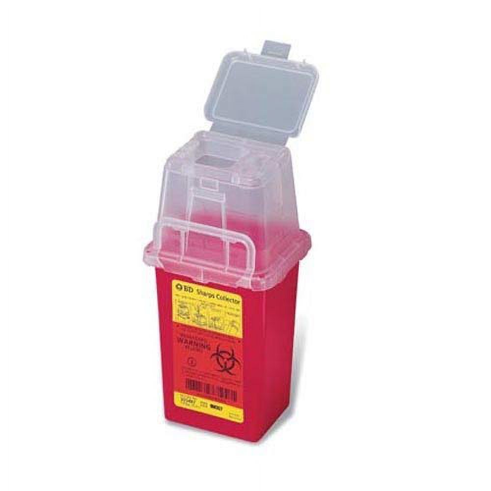 Sharps Collector, 1.5 Qt, Phlebotomy, Red - image 1 of 2