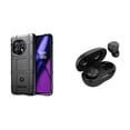 thumbnail image 1 of BD Rugged Shield Designed for OnePlus 11 5G Case - (Black) Impact Resistant Flexible Armor Case with Noise-Cancelling Wireless Earbuds with Charging Case, 1 of 4