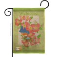 thumbnail image 1 of BD-SH-G-100054-IP-DB-D-US12-AM 13 x 18.5 in. Welcome Blue Bird Burlap Inspirational Sweet Home Impressions Decorative Vertical Double Sided Garden Flag, 1 of 1