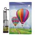 thumbnail image 1 of BD-SU-GS-106058-IP-BO-D-US10-BD 13 x 18.5 in. Balloon Festival Summer Fun in the Sun Impressions Decorative Vertical Double Sided Garden Flag Set with Banner Pole, 1 of 1