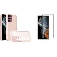 thumbnail image 1 of BD Slim Hybrid Case for Samsung Galaxy S23 Ultra Case (Light Pink) Frosted Back Protector TPU Cover with Screen Protectors (2-Pack) Tempered Glass, 1 of 4