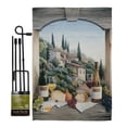 thumbnail image 1 of BD-WI-GS-117024-IP-BO-D-US11-SB 13 x 18.5 in. Wine Window Happy Hour & Drinks Impressions Decorative Vertical Double Sided Garden Flag Set with Banner Pole, 1 of 1