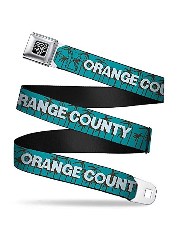 BD Wings Logo Brushed CLOSE-UP Black Silver Seatbelt Belt - ORANGE COUNTY Seatbelt Belt Standard