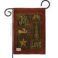thumbnail image 1 of BD-XM-G-114184-IP-DB-D-US18-SB 13 x 18.5 in. Joy & Love Burlap Winter Christmas Impressions Decorative Vertical Double Sided Garden Flag, 1 of 1