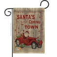 thumbnail image 1 of BD-XM-G-114190-IP-DB-D-US18-SB 13 x 18.5 in. Santas Coming to Town Burlap Winter Christmas Impressions Decorative Vertical Double Sided Garden Flag, 1 of 1
