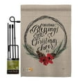 thumbnail image 1 of BD-XM-GS-114169-IP-BO-D-US18-SB 13 x 18.5 in. Christmas Blessings Winter Impressions Decorative Vertical Double Sided Garden Flag Set with Banner Pole, 1 of 1
