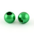 thumbnail image 1 of BD639 - 100 pcs Green Smooth ABS Plastic Ball Spacer Beads - 12mm - Large Hole: 5mm, 1 of 1