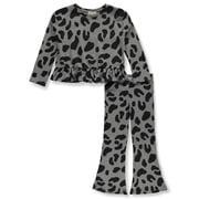 Jessica Simpson Girls' Ruffle Hem Top and Flare Pants Set, 2-Piece, Sizes 4-12