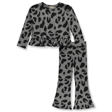Jessica Simpson Girls' Ruffle Hem Top and Flare Pants Set, 2-Piece, Sizes 4-12