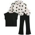 thumbnail image 1 of Jessica Simpson Girls’ Faux Shearling Jacket, Tee and Flare Pants Set, 3-Piece, Sizes 4-14, 1 of 10