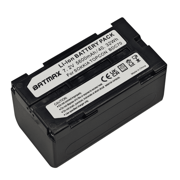 BDC70 Replacement Surveying Instrument Battery Compatible for Sokkia CX FX SETX SRX SX RX-350 OS ES &for Topcon HiPer V GNSS ES OS DS PS Total Station GPS Receiver, Replace BDC46A BDC46B BDC-58 BDC58