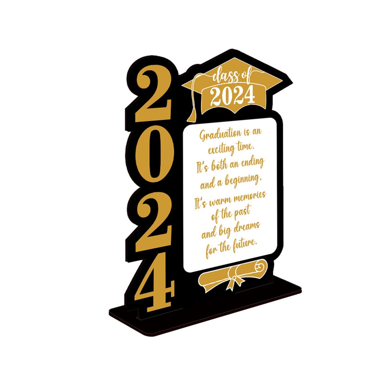 BDDVIQNN Desktop Ornament 2024 Graduation Table Decorations Class of ...