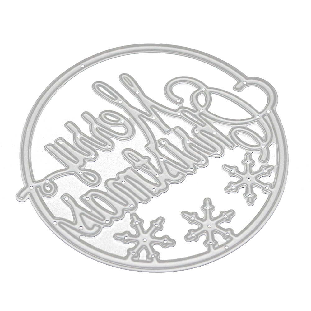BDDVIQNN Tool Series Merry Christmas Metal Cutting Dies Stencils
