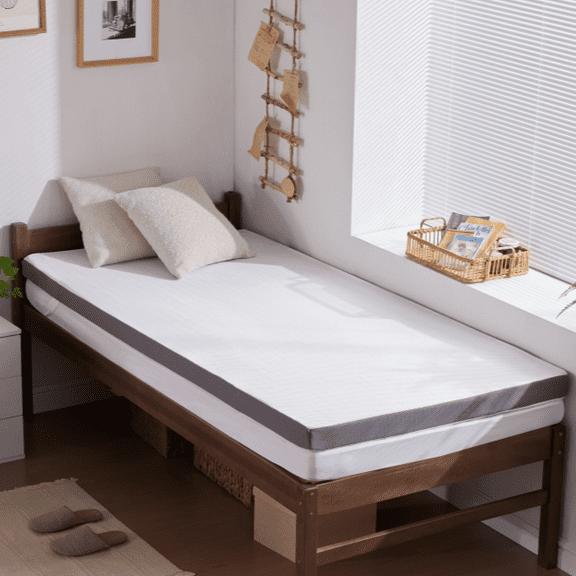 BDEUS 2" Gel Memory Foam Mattress Topper Twin-XL Size, Mattress Pad for Back Pain Relief, Bed Topper with Breathable, Removable Cover