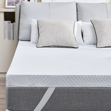 BDEUS 2 Inch Gel Memory Foam Mattress Topper, Cool Gel Infused Foam Bed Topper, Pressure Relief, Removable Soft Cover, Twin Size