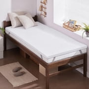 BDEUS 2 Inch Gel Memory Foam Mattress Topper, Cool Gel Infused Foam Bed Topper, Pressure Relief, Removable Soft Cover, Twin-XL Size