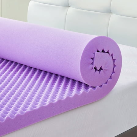 BDEUS 2 inch Gel Cooling Memory Foam Mattress Topper, Memory Foam Egg Crate Mattress Topper, CertiPUR-US Certified, Twin Size