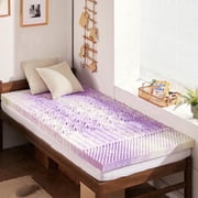 BDEUS 2 inch Mattress Topper,5-Zone Memory Foam Pressure Relief Soft Bed Topper, CertiPUR-US Certified, Twin-XL Size