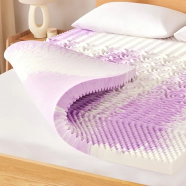 BDEUS 2 inch Mattress Topper, Cooling Gel Memory Foam Zoned Support Bed Topper for Pressure Relief, Twin
