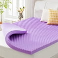 thumbnail image 1 of BDEUS 3.9 inch Gel Cooling Memory Foam Mattress Topper, Memory Foam Egg Crate Mattress Topper, CertiPUR-US Certified, Queen Size, 1 of 11