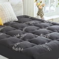 thumbnail image 1 of BDEUS Mattress Topper Queen for Back Pain,Bamboo Mattress Pad Cover,Mattress Pad,8-21" Deep Elastic Pocket, Plush Soft Down，Grey, 1 of 13