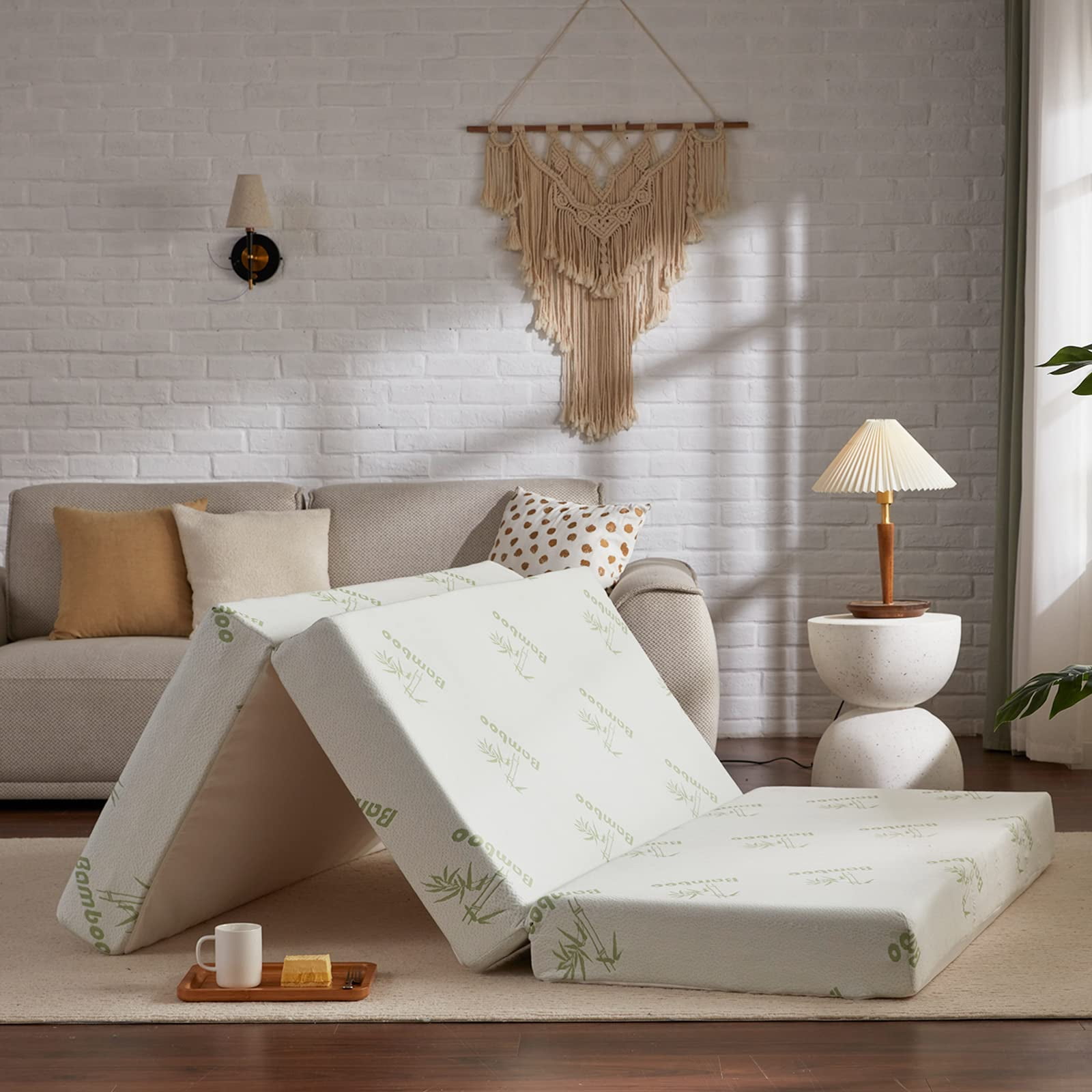 BDEUS Memory Foam Folding Mattress with Storage Bag, 4 Inch Foldable