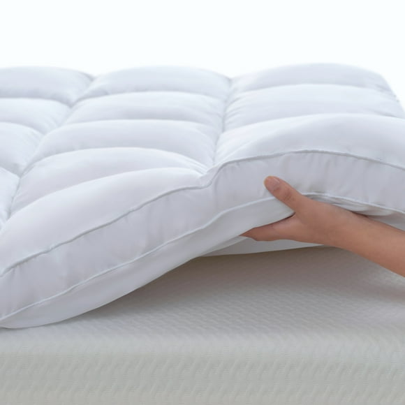 BDEUS Twin Size Extra Thick Mattress Topper, Cooling Mattress Pad Cover, Pillow Top Protector with 8-21 inch Deep Pocket, White