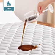 BDEUS Twin Size Mattress Pad Cover, 100% Waterproof Mattress Protector, Mattress Topper with 8-21" Deep Pocket