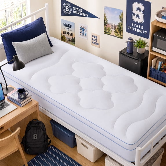 BDEUS Extra Thick Twin-XL Mattress Topper, Cooling Mattress Pad Cover, Mattress Protector with 8-21 Inch Deep Pocket,Comfortable,White