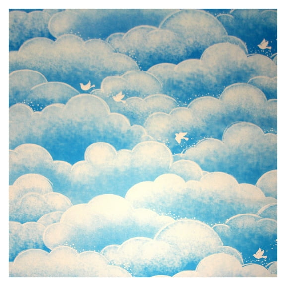 BDF 1CCCB Cotton Candy Cloud Blue Non-Adhesive Static Cling Window Film 36in X 15ft