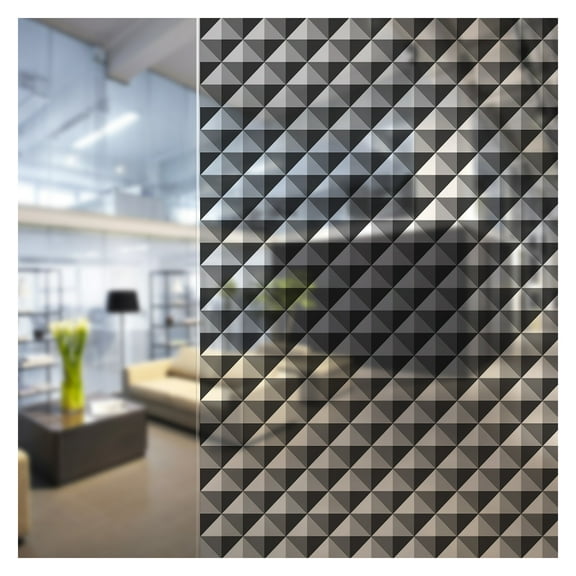 BDF 4BKTRI Black Triangle Decorative Window Film 36in X 7ft