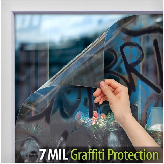 BDF AG7M Graffiti Protection 7 Mil Clear Window Film 12in X 14ft