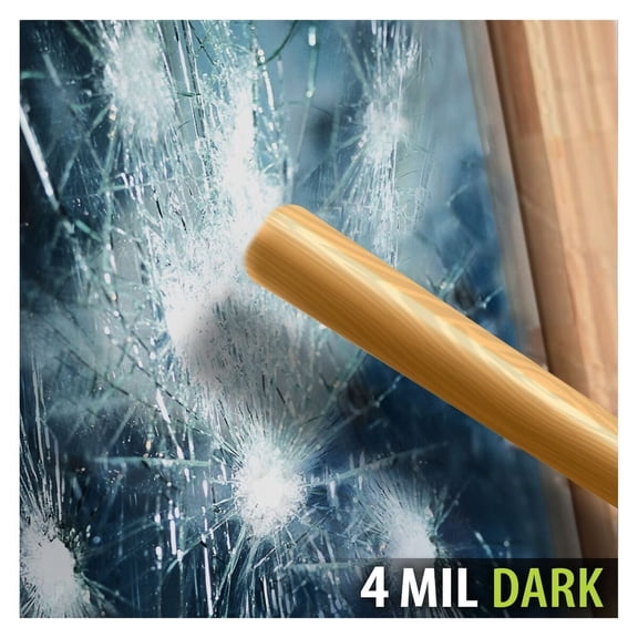 BDF S4MB20 Security and Daytime Privacy 4 Mil Black 20 (Dark) Window Film 24in X 25ft