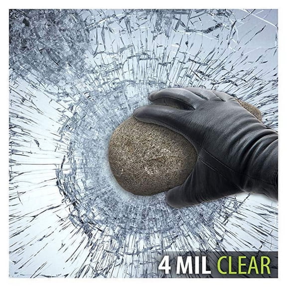 BDF S4MC Security and Safety Clear 4 Mil Window Film 30in X 25ft