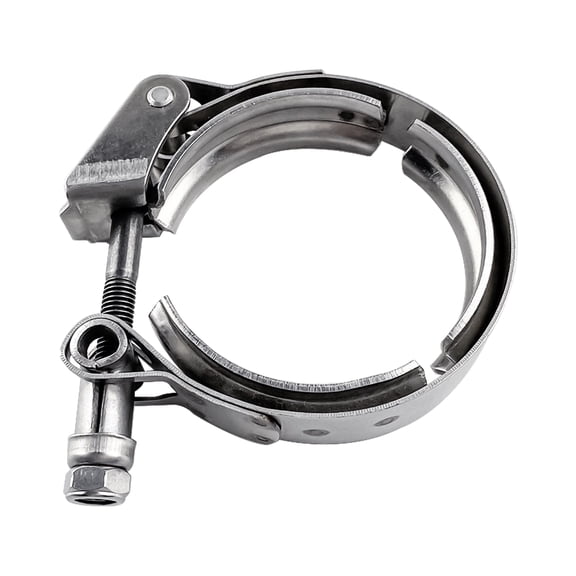 BDFHYK 2.5" Stainless Steel V-Band Clamp & Flat Flange Kit – 304 Steel, Male/Female Flanges, Turbo/Exhaust/Intercooler Pipe Connection, Weld-On Universal Fit