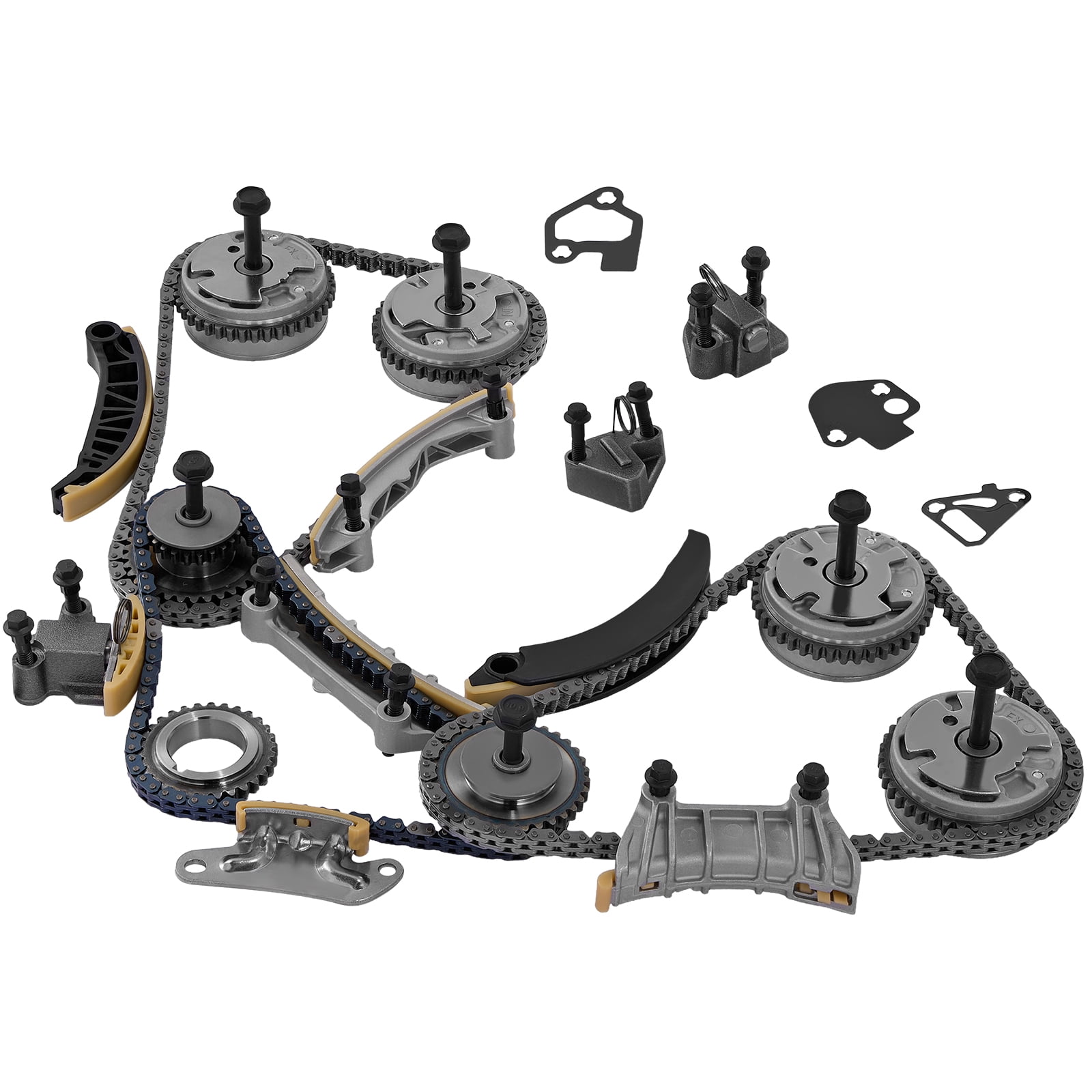 BDFHYK Engine Timing Chain Kit with VVT Sprocket for 2.8 3.0 3.2 3.6L V6 Compatible with Chevy Equinox,Compatible with GMC Canyon Acadia,Compatible with Buick Enclave LaCrosse,CTS SRX XTS, 9-0753SVVT