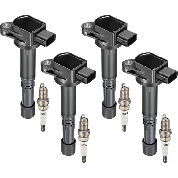 BDFHYK Ignition Coil Pack and Iridium Spark Plugs Compatible with Acura RSX Honda Accord Civic CR-V Element Replacement for UF583 UF311 9807B-561BW,Sets of 4