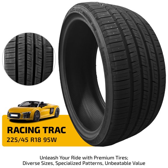 BDFHYK RACING TRAC 225/45ZR18 95W Ultra High Performance Tire All-Season