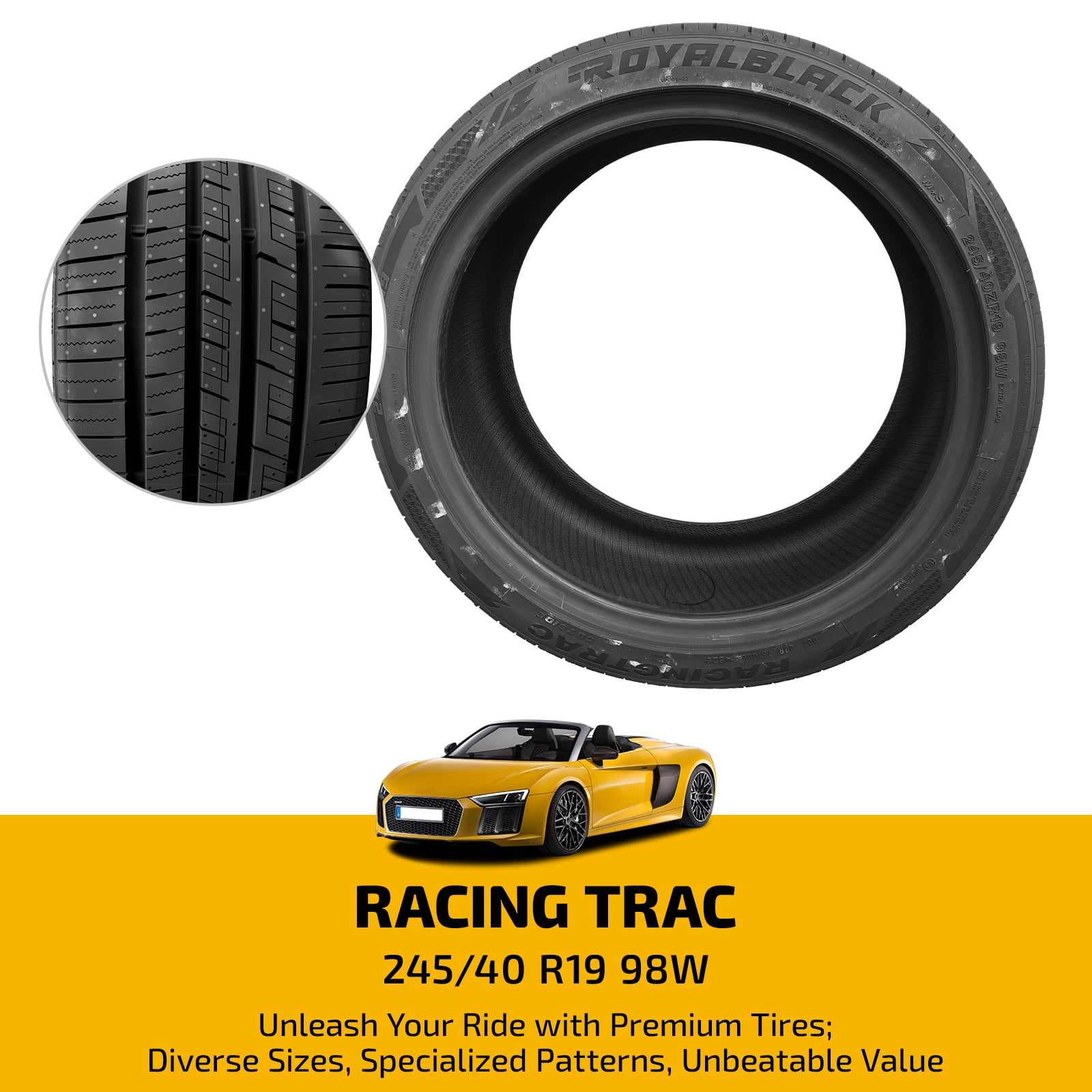 BDFHYK RACING TRAC 245/40ZR19 98W Ultra High Performance Tire All-Season, 1 PCS Simolary simolary.com