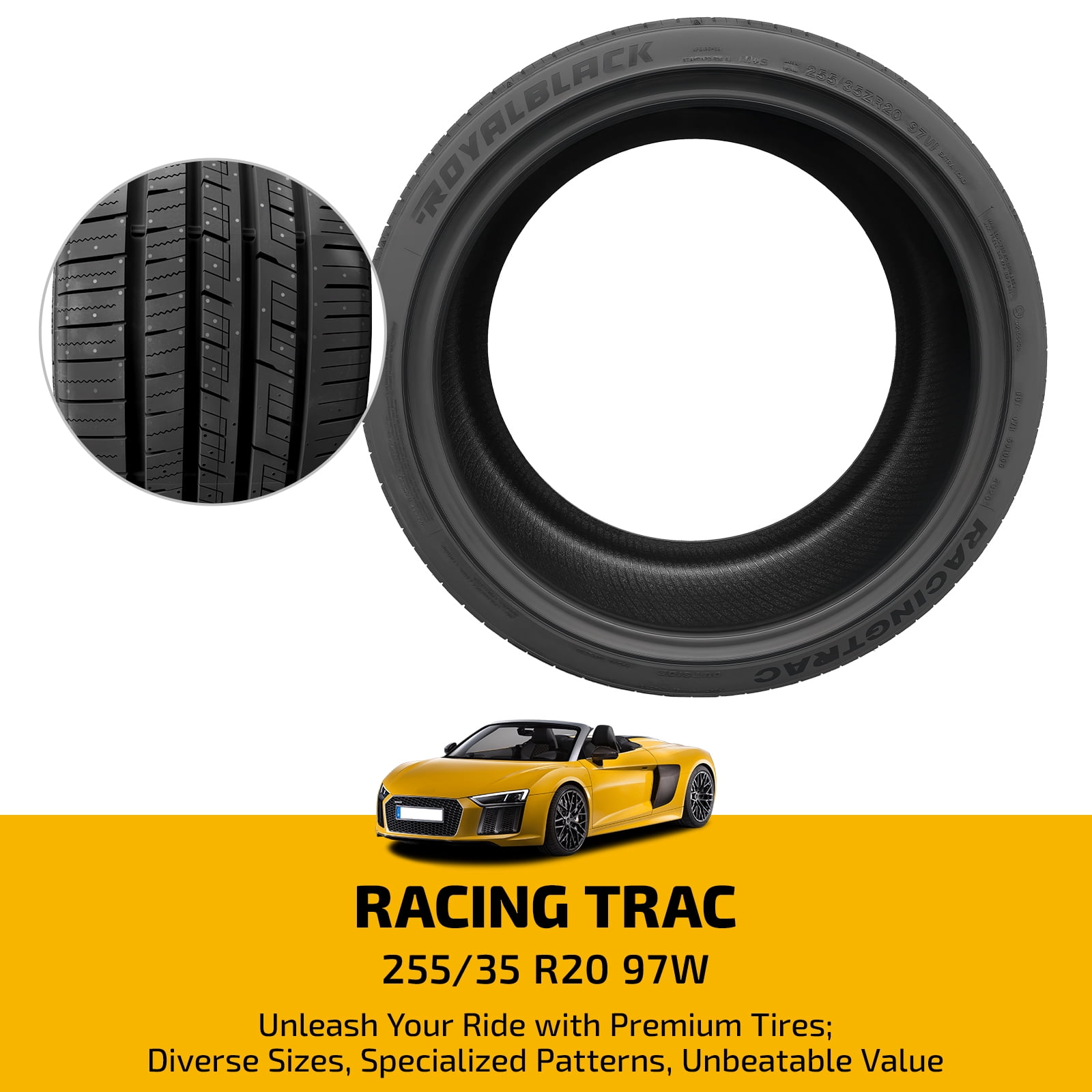 BDFHYK RACING TRAC 255/35ZR20 97W Ultra High Performance Tire All-Season, 1 PCS Simolary simolary.com