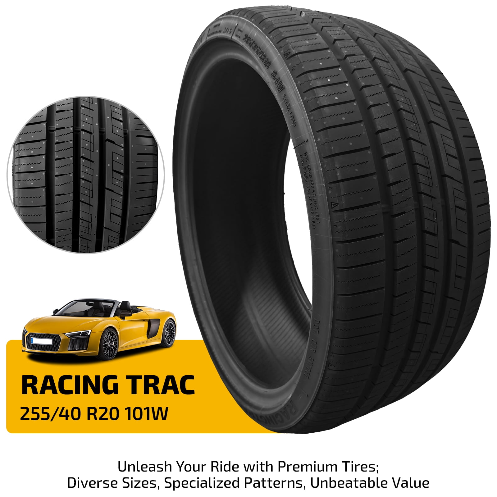 BDFHYK RACING TRAC 255/40ZR20 101W Ultra High Performance Tire All-Season, 1 PCS Simolary simolary.com 6