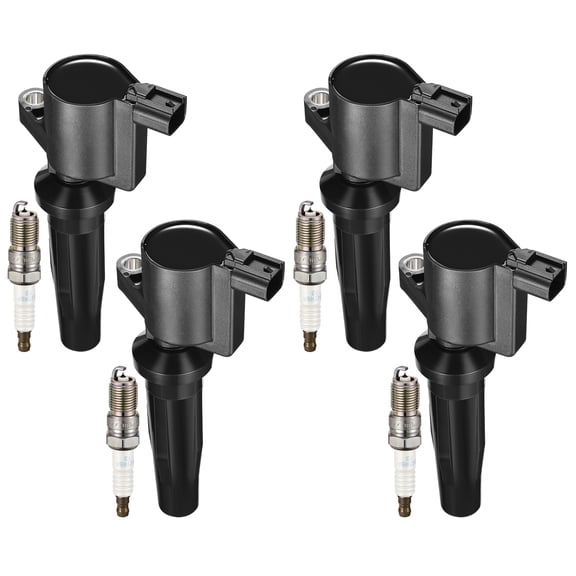 BDFHYK Set of 4 FD505 Ignition Coil Pack and AP104 Spark Plugs Compatible with Ford Escape Focus Transit Connect Compatible with Mercury Mariner Tribute 2.0L 2.3L L4 Replaces DG504 DG541 C1453